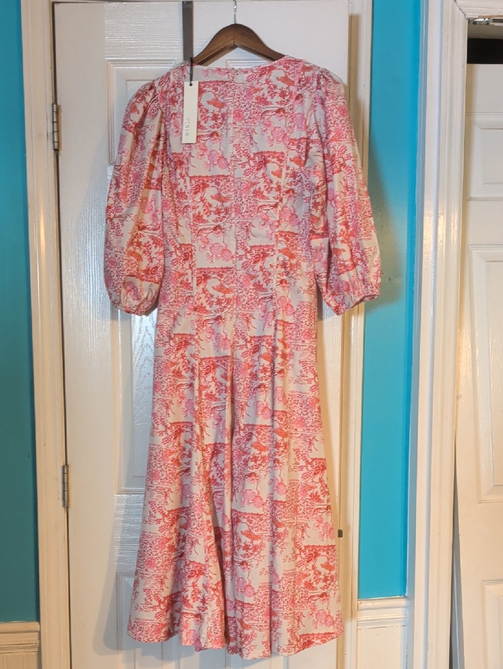 Pinch Pink and White Floral Maxi Dress